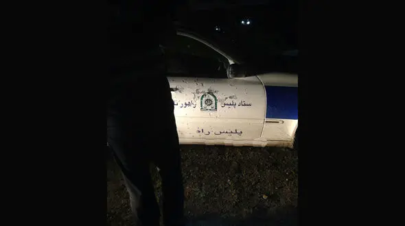 راننده فراری ماشین پلیس تهران را به رگبار بست + عکس