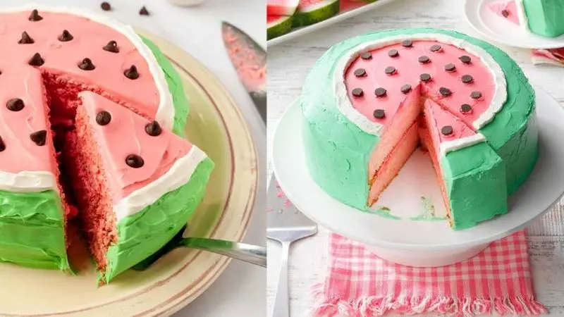 کیک هندوانه یلدایی