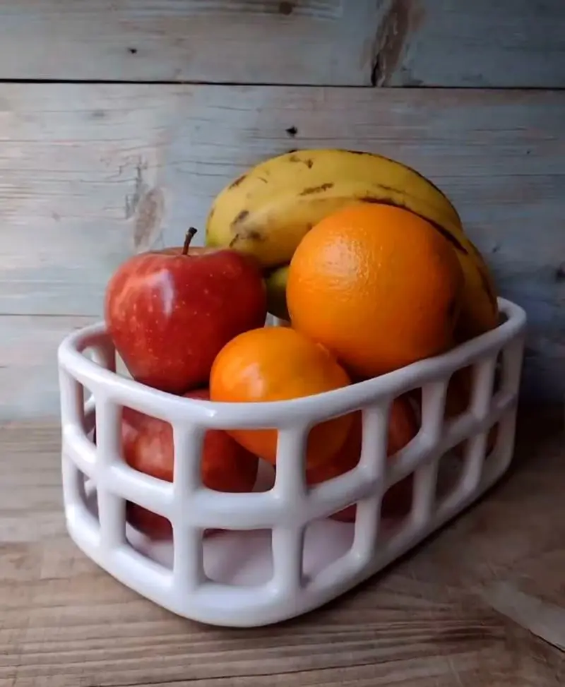 ظرف میوه خوری سرامیکی سفید دیجی 