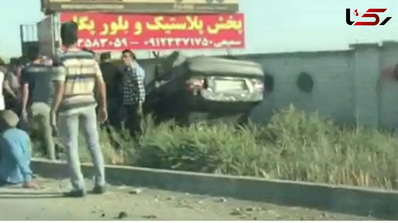 پراید در قیامدشت چپ کرد + عکس