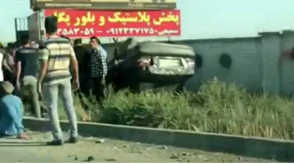 پراید در قیامدشت چپ کرد + عکس