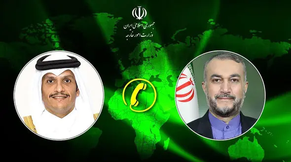 رایزنی تلفنی وزیران امور خارجه ایران و قطر در مورد آخرین تحولات غزه