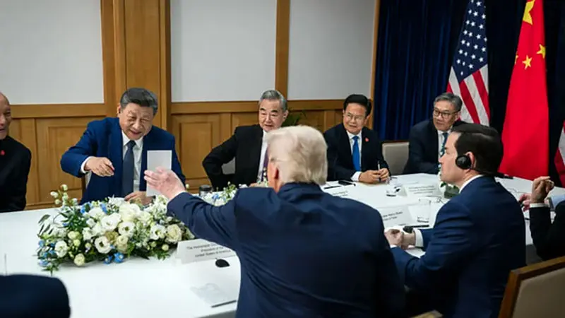 دیدار دونالد ترامپ رییس جمهور آمریکا و «شی جین‌پینگ» رییس جمهور چین