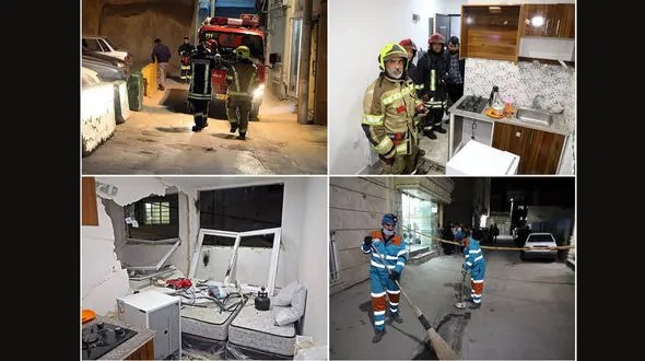 انفجار و آتش سوزی هولناک یک مسافرخانه در طبرسی جنوبی