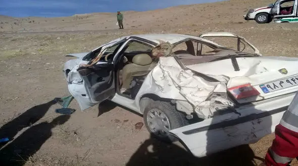 عکس / تصادف مرگبار سمند در جاده قوچان