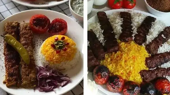 تزئین کباب کوبیده و پلو برای مهمانی‌ های لوکس