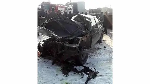 حادثه رانندگی در قزوین با ۲ کشته و ۳ مصدوم 