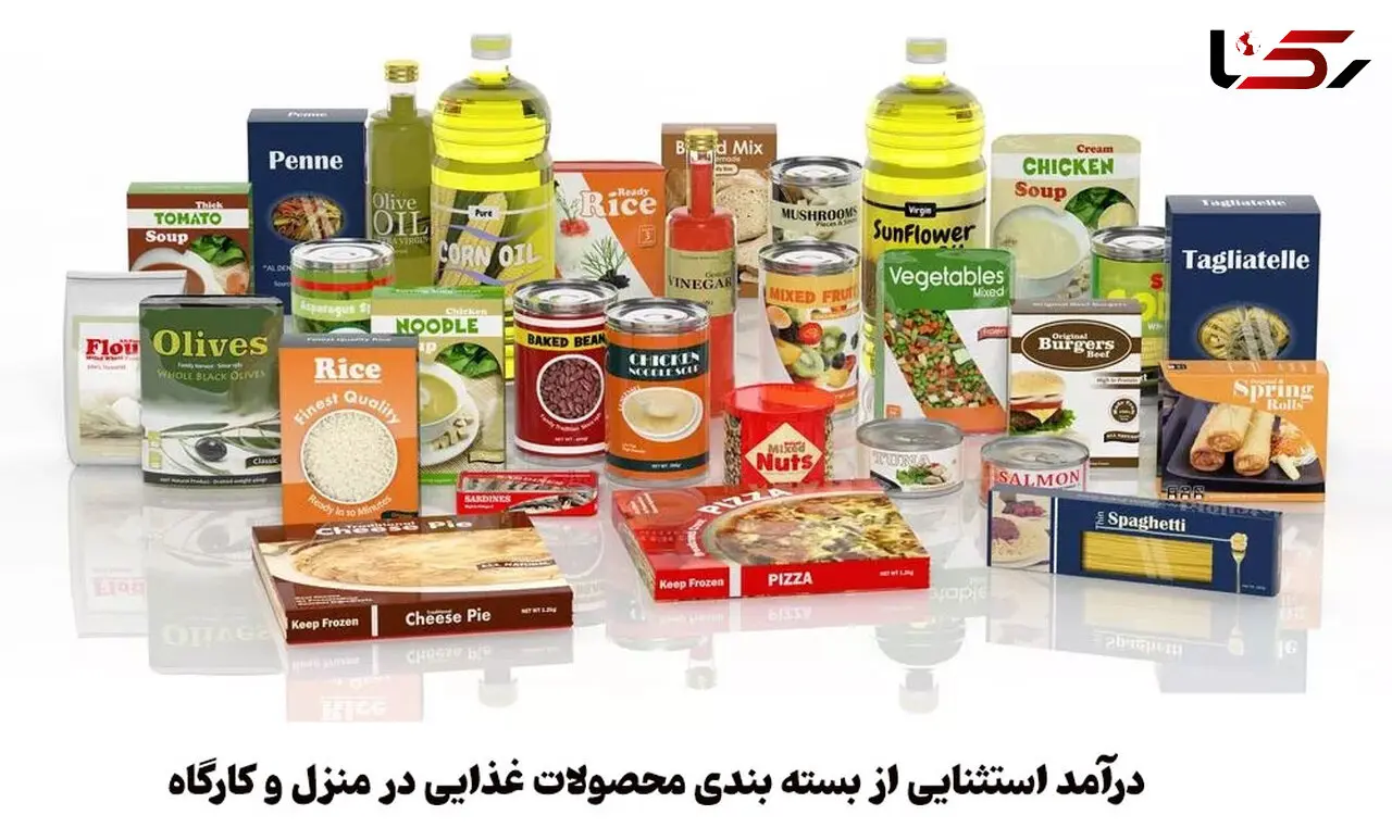 درآمد استثنایی از بسته بندی محصولات در منزل و کارگاه صنعتی