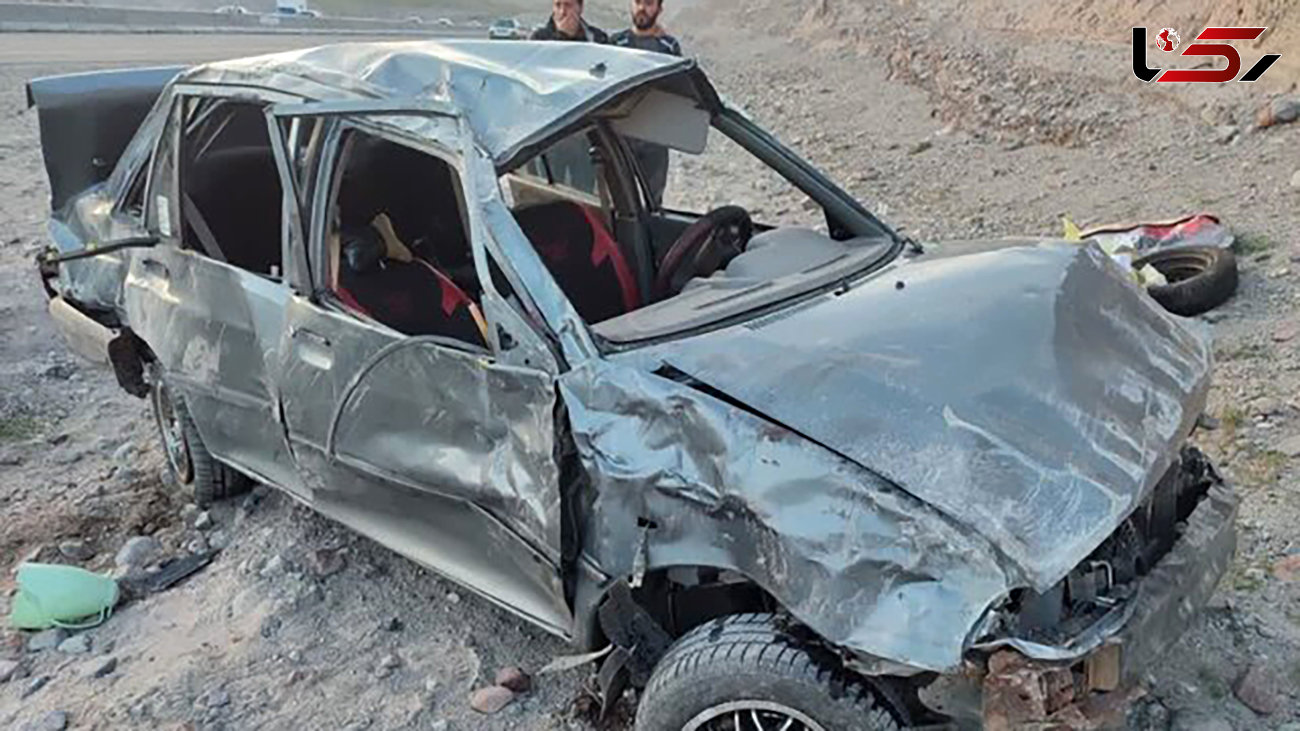 نجات معجزه آسای دختر 3 ساله بعد از واژگونی ماشین در اتوبان سهند_تبریز / یک مرد و زن جان باختند