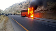 اولین عکس از آتش گرفتن اتوبوس بازیکنان تیم فوتسال ایرانی + جزئیات