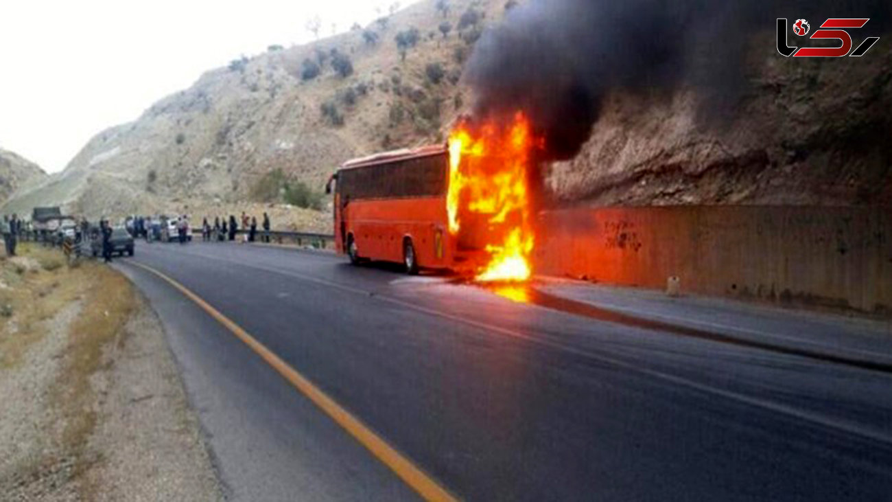 اتوبوس تیم فوتسال آتش گرفت / علت حادثه چه بود؟
