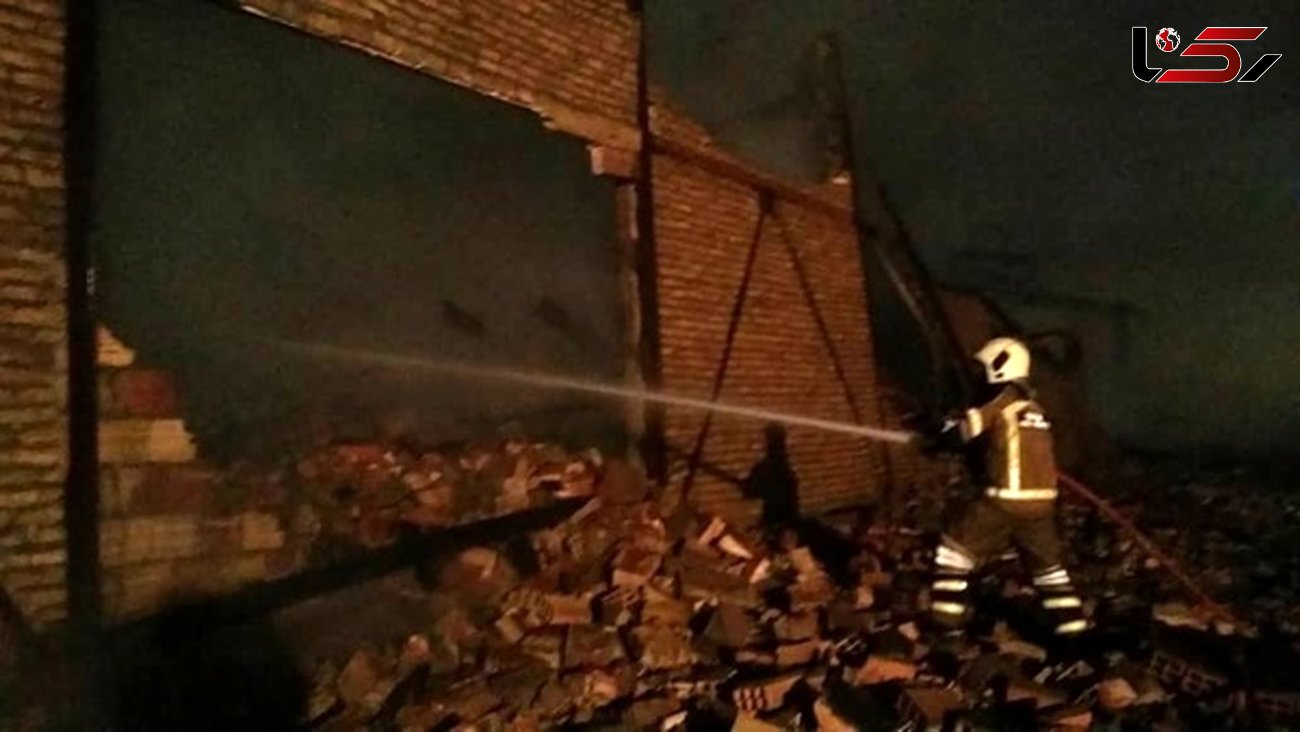کارگاه مبل‌سازی در آتش سوخت / در تهران رخ داد + فیلم