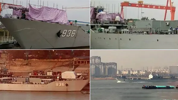 نصب سلاح ریلی الکترومغناطیس روی یک کشتی جنگی توسط چین + عکس