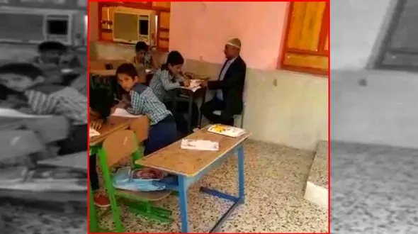 این معلم بوشهری 2 روز بعد از عمل تومور مغزی سر کلاس درس نشست  