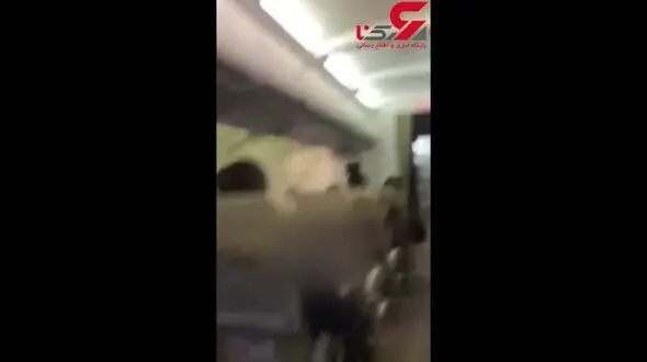 وحشت در هواپیمای معاون اول رئیس جمهور در سفر به خرم آباد + فیلم