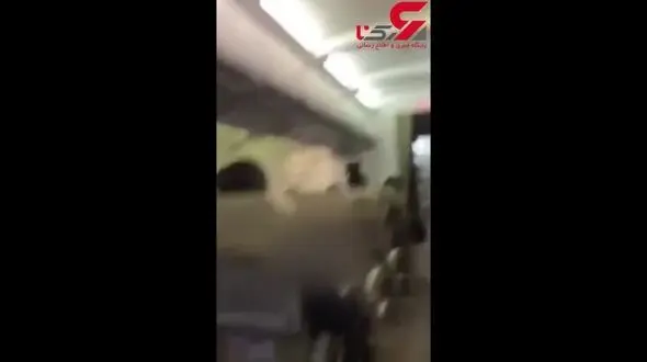 وحشت در هواپیمای معاون اول رئیس جمهور در سفر به خرم آباد + فیلم