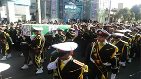 تصاویر مراسم تشییع پیکر شهید غلامحسن جام‌دوست+ عکس