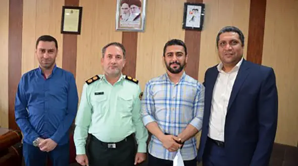 جلسه تعاملی سرپرست پلیس خرمشهر با نماینده و خبرنگار رکنا در خوزستان + عکس