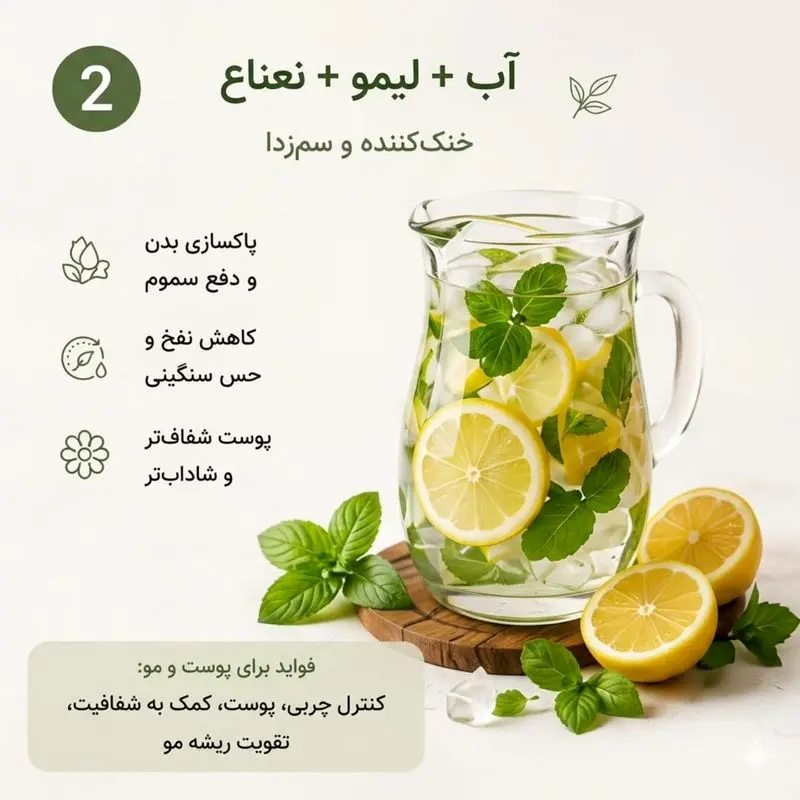 آب و لیمو و نعناع
