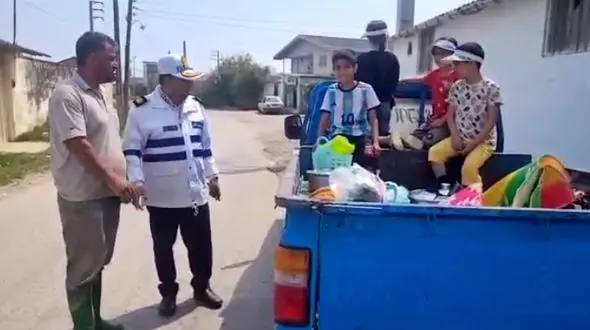 توقیف خودروی وانت که بر خلاف عرف اقدام به سوار کردن مسافر کرده بود / در مازندران رخ داد!