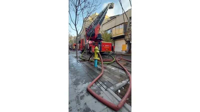 آتش سوزی صبحگاهی در سینما ایران لاله زار