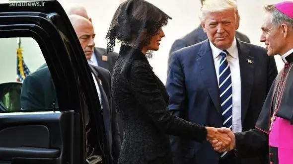 شوخی عجیب پاپ با هیکل ترامپ در حضور همسرش+ عکس 