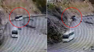 فیلم برخورد اتوبوس مسافری به کوه در جاده هراز / 16 نفر مصدوم شدند +عکس