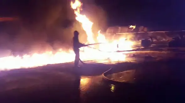 مرگ راننده تانکر سوخت در قم