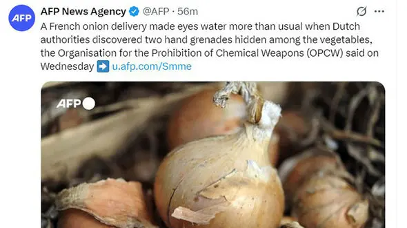 این پیازها حامل نارنجک بودند + جزئیات