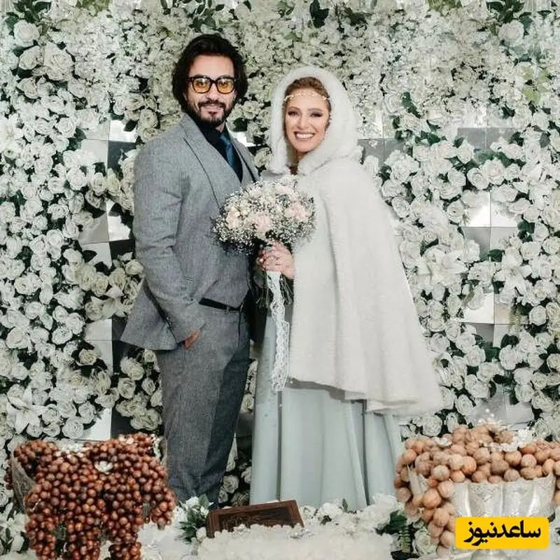  نگین معتضدی و همسرش