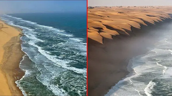 دریا در کنار صحرا