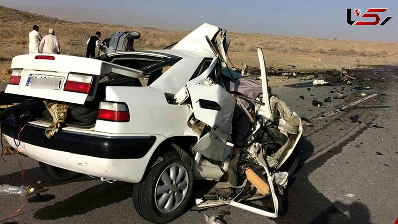 4 کشته در تصادف هولناک پژو 405 با زانتیا در جاده کرمان