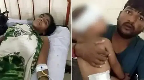 فداکاری مادر در صحنه حمله ببر به پسر یکساله اش + عکس