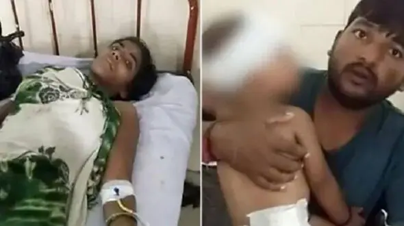 فداکاری مادر در صحنه حمله ببر به پسر یکساله اش + عکس