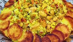 پلو یونانی با مرغ گزینه عالی برای افطار / فیلم