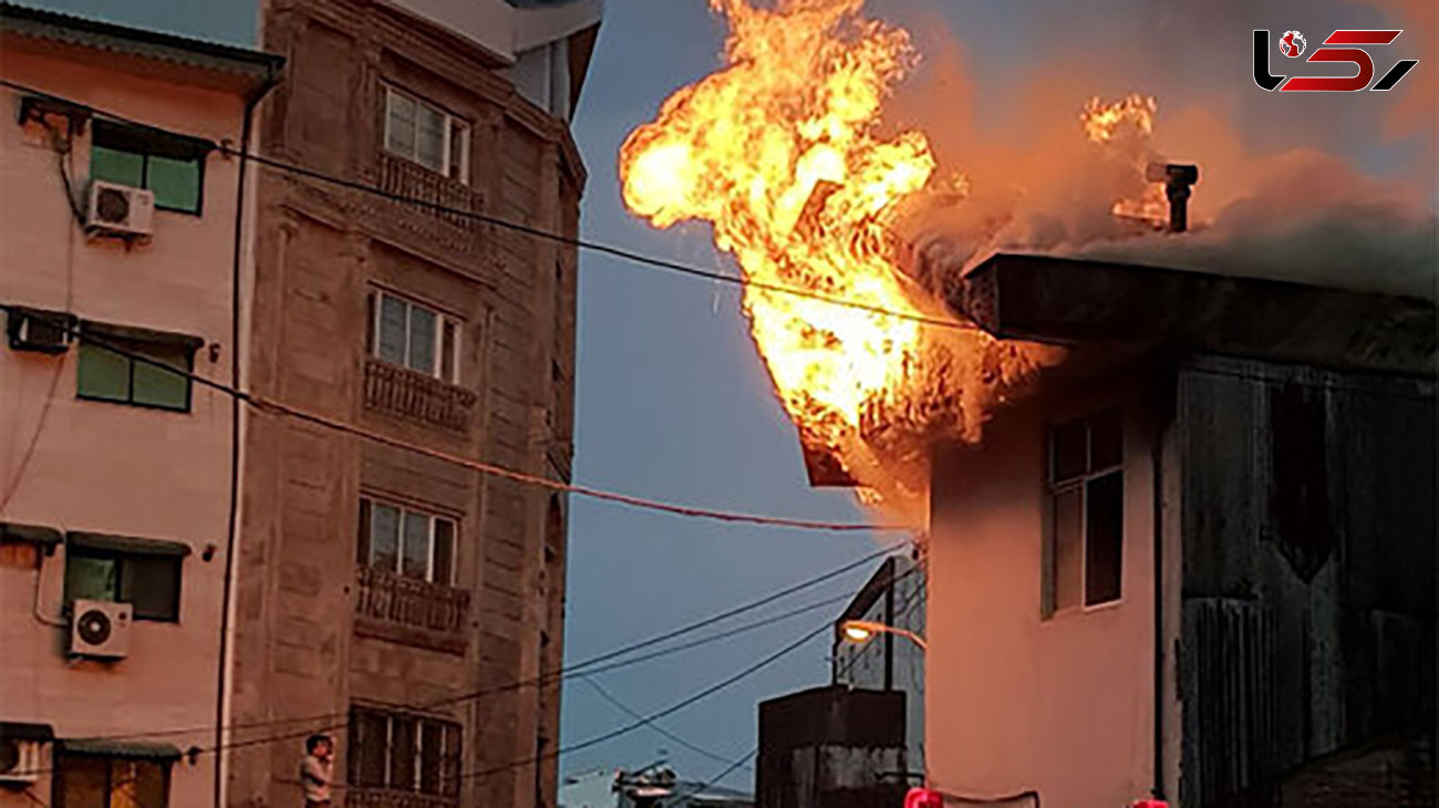 آتش سوزی وحشتناک در یک قدمی پمپ بنزین شهر مریوان