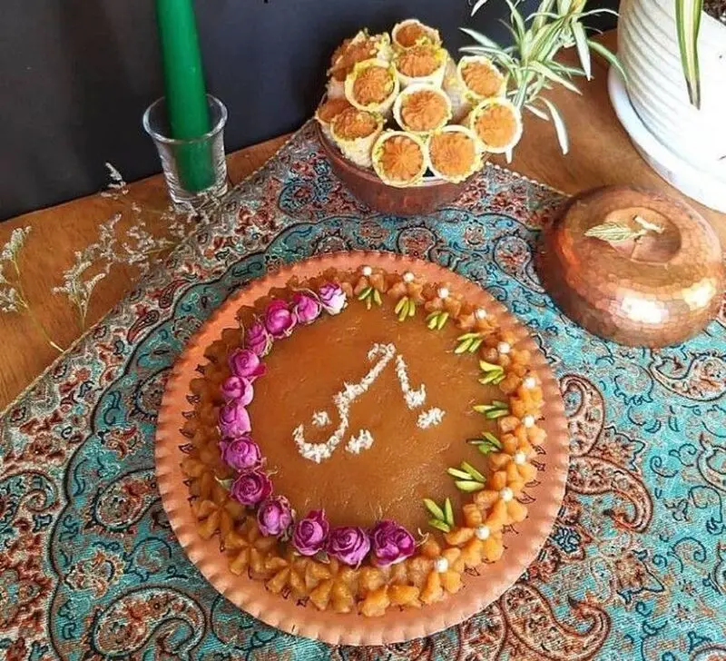 تزئین حلوا مراسم ختم