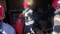 مهار آتش‌سوزی هولناک کارگاه تولید اسپری در اراک