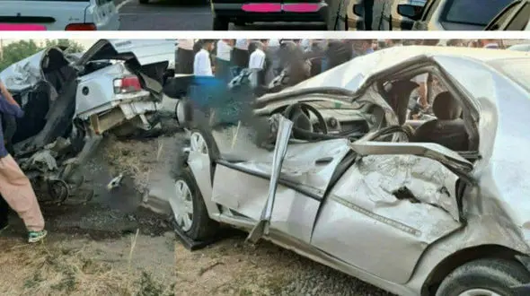 مرگ مرد 70 ساله در تصادف زنجیره ای سنندج / مینی بوس با 3 خودرو