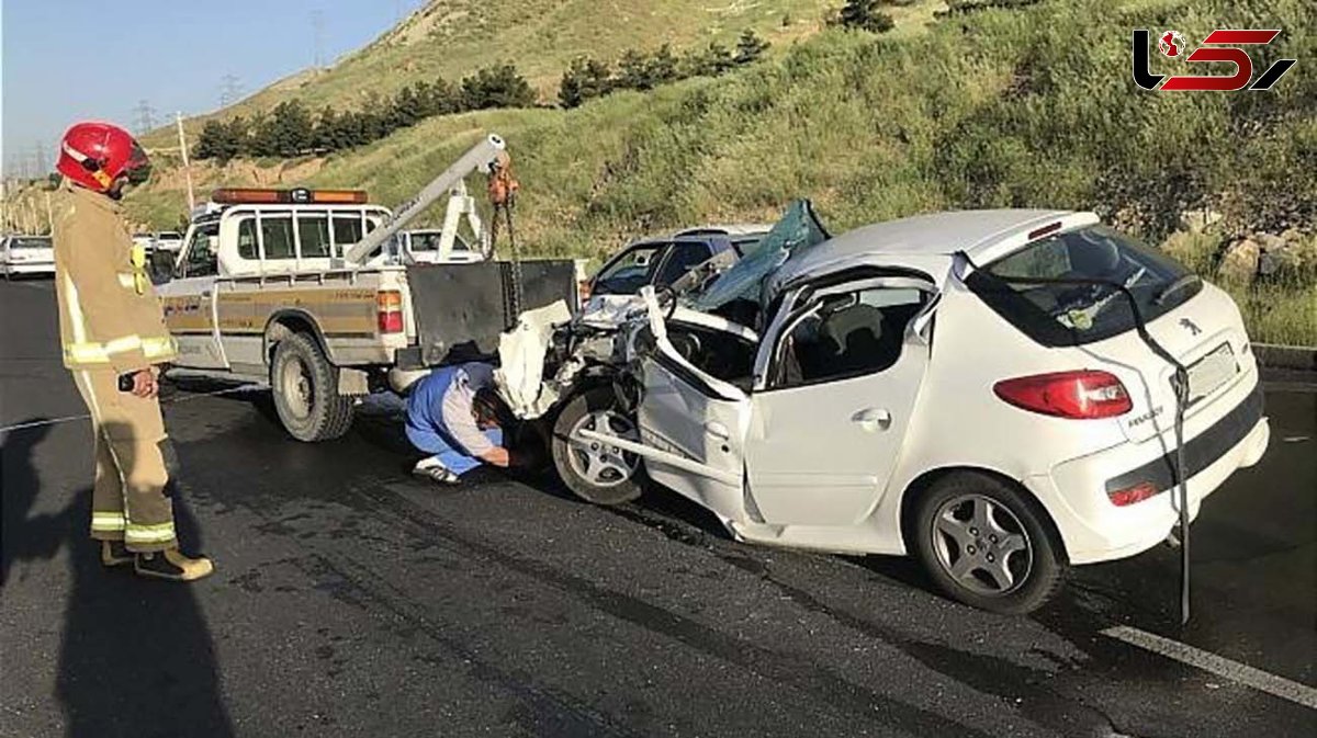 تصادف مرگبار خاور با پژو در جاده چرمشهر ورامین