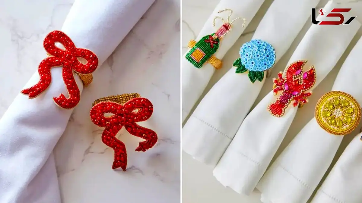 مدل های حلقه دستمال رنگی خاص؛ جادوی کوچولو برای سفره شما + 15 عکس جذاب
