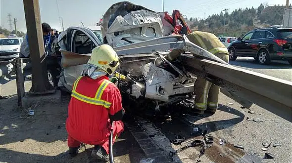 معجزه در اتوبان بابایی +تصاویر