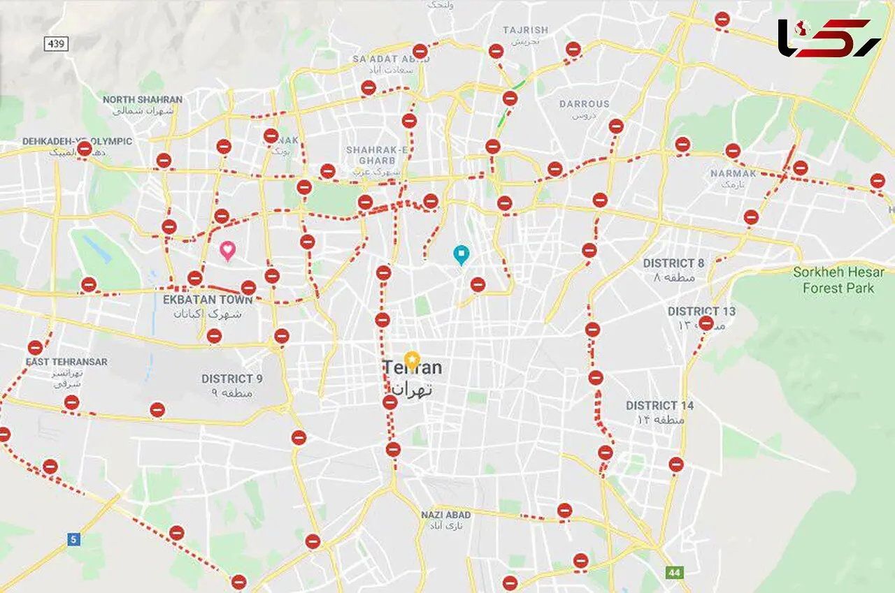 دروغ ترافیکی گوگل به تهرانی ها