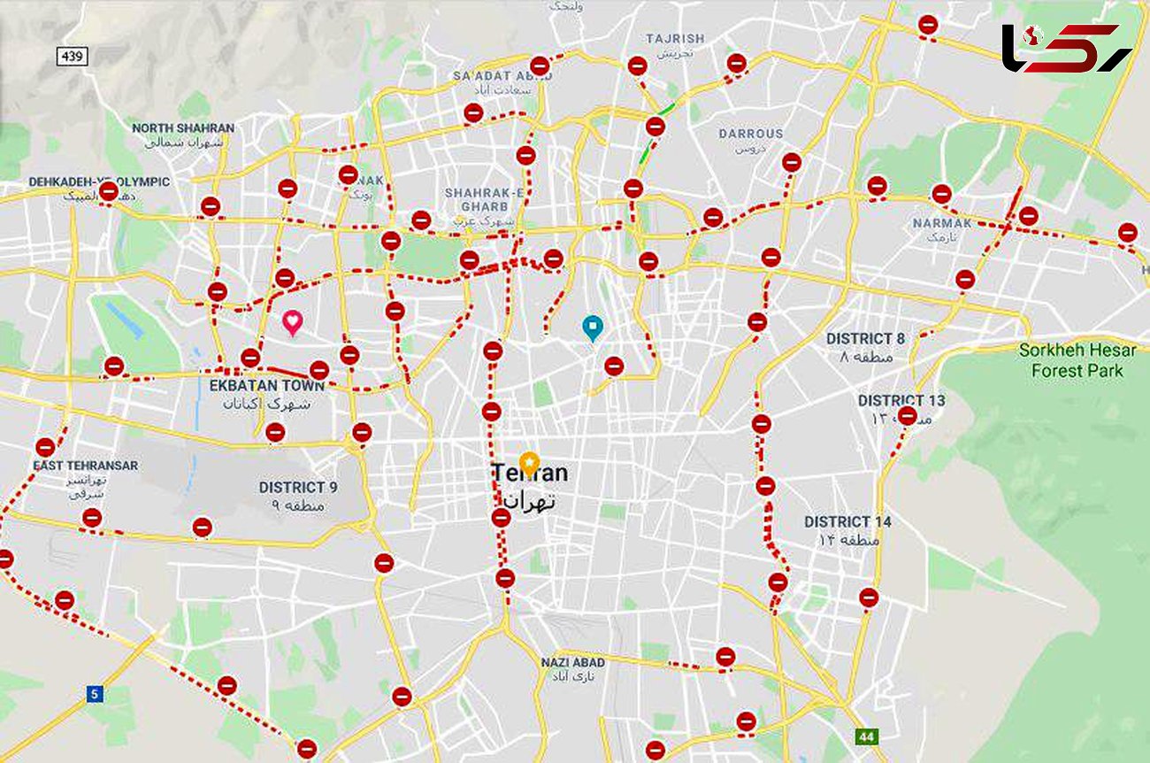 دروغ ترافیکی گوگل به تهرانی ها