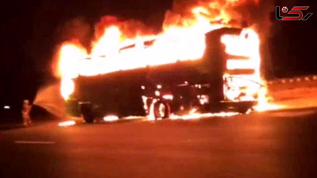  آتش‌سوزی اتوبوس حامل زائران ایرانی در عراق