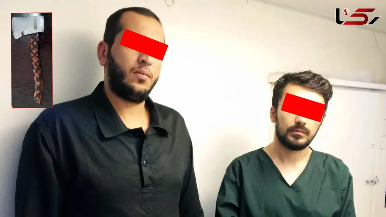حمله 2 مرد کثیف با تبر به زنی در پارکینگ تاریک خانه +عکس 