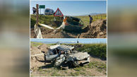  یک کشته و ۳ مصدوم در اثر واژگونی پراید در جاده مرند-جلفا+عکس