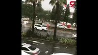 بارش تگرگ‌ به بزرگی توپ تنیس ! + فیلم 