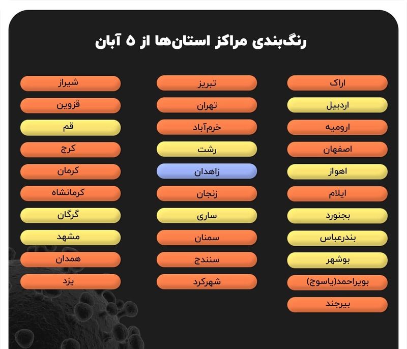 نقشه کرونایی کشور 3