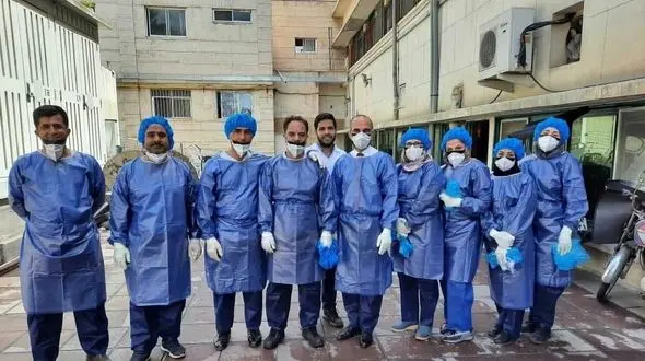 حضور عجیب 10 ماسور در بخش کرونایی های بیمارستان بهارلو!